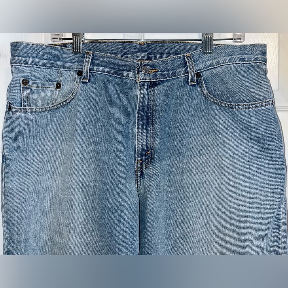 Vintage Levis 577 Low Rise Loose Fit Jeans Sz 16 Long W35xL32.5 Light Wash BAGGY - Picture 4 of 7